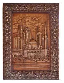 Панно из бука "Сердце Чечни"